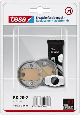 Tesa Power.Kit-Adapter BK20-2: Selbstklebendes Set, Zamak-Ring 🛠️✨ - Bild 1 von 4
