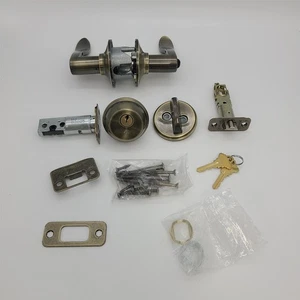 Schlage FB50 V Acc 609 Einzylinder Riegel und Schlüsselhebel, Antikmessing - Bild 1 von 4