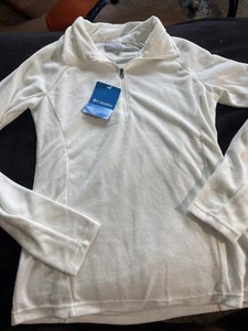 Women’s Size Extra Small 1/4 Zip White Fleece By Columbia - Bild 1 von 6