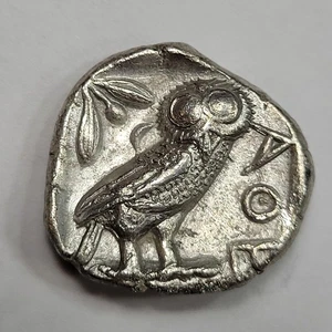 ATTICA ATHENS AR Owl Tetradrachm 440-404 BC Genuine Silver *K395 - Picture 1 of 4