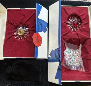 Swarovski Kristall gelb & rot Margerite Gänseblümchen Blumen & Mini Blumen - mit Box - Bild 1 von 13