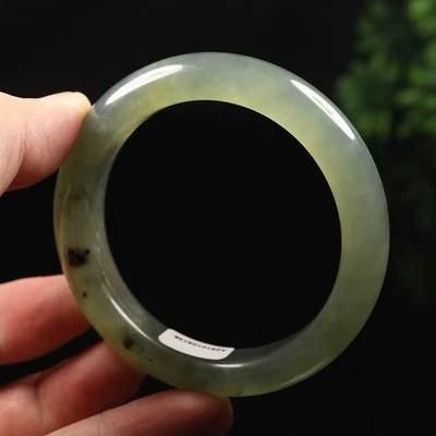 Brazalete Brazalete Xiu Jade Negro Verde Grado A 56mm Certificado 100% Natural 06139 Foto 1 de 4