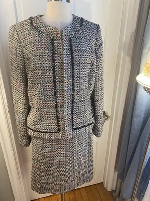 REQUIREMENTS MULTICOLOR SKIRT SUIT-SIZE12-POLYESTER, ACRYLIC & COTTON FABRIC! - Image 1 of 4