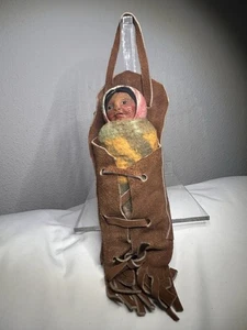 Early Mary Frances Woods (?) Native American Indian Papoose Doll Pre Skookum - Picture 1 of 14