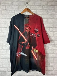 Star Wars Darth Maul T-Shirt Vintage 90s AOP Men Size XL - Picture 1 of 4