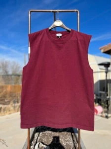 Vintage Pro Spirit Sleeveless Merlot Red Tee Shirt LARGE - Picture 1 of 7