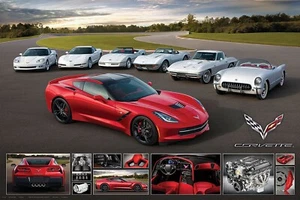 2014 Corvette Stingray  Poster 36" x 24" by Eurographics - Picture 1 of 1