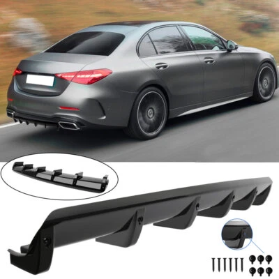 Alerón difusor de parachoques trasero negro brillante Splitte para Mercedes-Benz Clase C W204 Foto 1 de 4