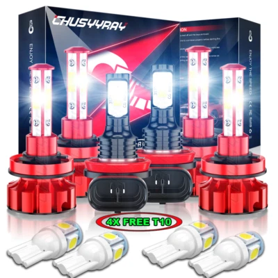 For Nissan Maxima Sedan 4-Door 3.5L 2016-2018 Car LED Headlight Fog Lights Bulbs - Image 1 of 4