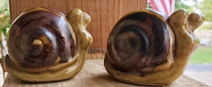 Agitadores Caracoles De Colección Sal y Pimienta Marrones Naturales Fitz And Floyd Hechos en Japón - Imagen 1 de 7