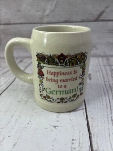 German Themed coffee mug cup D.N.& E.I. Happiness Is Being Married To A German. - Picture 1 of 10