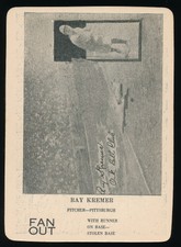 1924 WG7 Walter Mails Game -RAY KREMER (Pittsburgh Pirates) -Strange Image