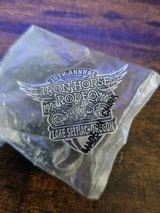 Vintage Ironhorse Rodeo Lake Selmac Oregon Rodeo 10th Annual 2002 Motorcycle Pin - Picture 1 of 2