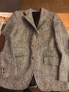 Men’s Scottish Harris Tweed Sport Jacket Eljo’s University Of Virginia Handwoven - Picture 1 of 8