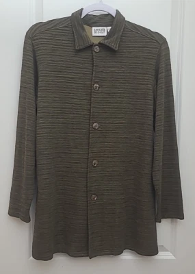 Chico's Design Cardigan Jacket Sz 1 Button Front Longsleeve Collared Casual - Image 1 of 4
