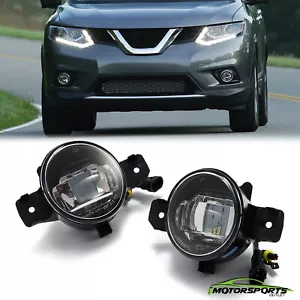Fit 05-20 Nissan Altima Rogue Maxima Sentra Clear Lens Chrome LED Fog Lights - Foto 1 di 5
