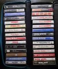 Lot of 30 VTG Cassette Tapes  Rock W/Storage Case Bon Jovi Zeppelin Ozzy Stevie