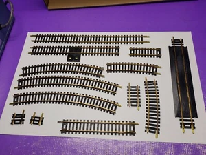 LOT OF 13 ASSORTED SECTIONS ATLAS HO SCALE BRASS BLACK USED TRAIN LOCOMOTIVE LOT - Picture 1 of 9
