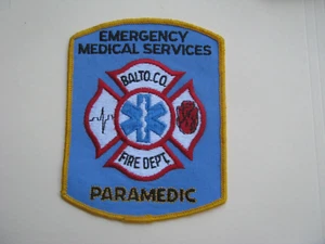 Balto Co Fire Dept Paramedic Emergency Medical Services Patch - Picture 1 of 2