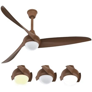 Eamon, 52 Inch Modern Indoor LED Ceiling Fan with Light, Remote Control, Thre... - Picture 1 of 8