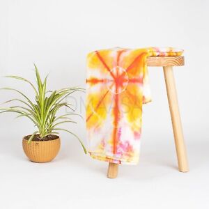 Tie Dye 1 Yard Indian Cotton Running Sewing Vegetable Dyed Summer Dress Fabric