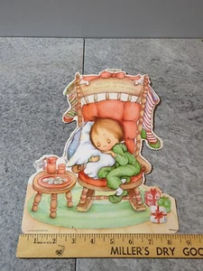 Vintage Holly Hobbie Christmas Holiday Dreams Santa 1978 Hallmark Cutout Wall - Imagen 1 de 9