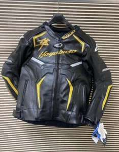 HAYABUSA SUZUKI Motorbike/Motorcycle Leather Jacket Racing Biker Leather Jacket - Picture 1 of 3