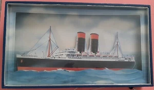 Vintage IKECHO Musical & Motion Sailing Ship Diorama Box Serial #0 990-001 Japan - Picture 1 of 5