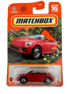 MATCHBOX 1/64 VW VOLKSWAGEN BEETLE CONVERTIBLE DIECAST CAR RED 2019 70th ANNIV - Picture 1 of 5