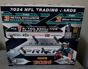 2024 Panini Prizm Football Retail Display Box 24 Packs New Green ICE SHIPS TODAY - Picture 1 of 5