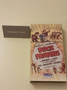 Buck Privates (VHS, 1989) MCA Home Video 1941 Abbott & Costello Rare Vintage - Picture 1 of 12