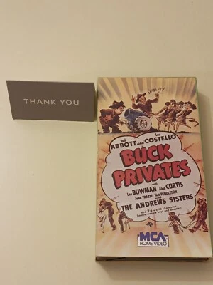 Buck Privates (VHS, 1989) MCA Home Video 1941 Abbott & Costello Rare Vintage - Image 1 of 4