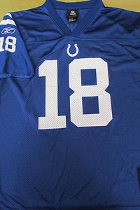 Youth X-Large (18-20) NFL Indianapolis Colts #18 MANNING Blue Jersey Reebok - Picture 1 of 5