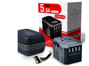 Universal Travel Adapter Worldwide All in One, UK to European Plug Adapter - 5.6 - Picture 1 of 8