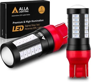 T20 Base 7440 7443 Strobe LED Brake Lights Bulbs, Red Flashing St - Picture 1 of 6