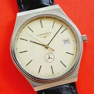 Longines Mercedes 1,00,000 kms Watch Rare Amazing Dial & Caseback Mens Swiss - Picture 1 of 8