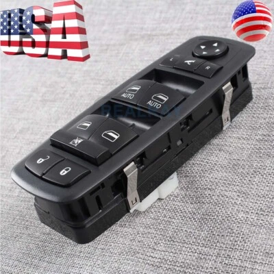 Black Master Power Window Switch For Jeep Grand Cherokee Front Left Driver Side - Image 1 of 4
