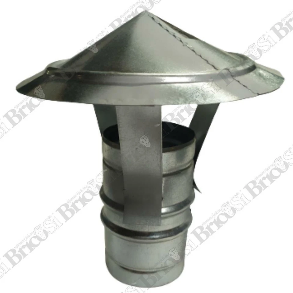 EUROPROFIL Fumaiolo comignolo cappello cinese zincato terminale tubi canna fumaria 130mm