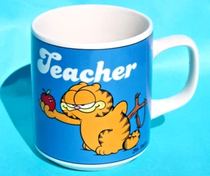 Vintage 1978 ENESCO Garfield Coffee Mug/Cup TEACHER - Picture 1 of 6
