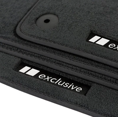 Alfombrillas de terciopelo Audi A4 y S4 2002-2008 - sedán, vagón B6 y B7 - negro exclusivo Foto 1 de 4