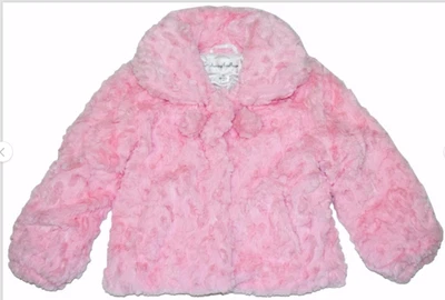 NEW Chasing Fireflies Girls Size 5 Faux Fur Jacket Coat - Image 1 of 2