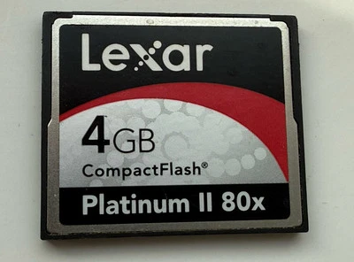 Lexar 4gb Compact Flash Platinum II 80x Memory Card For Olympus SLR Camera - Image 1 of 2