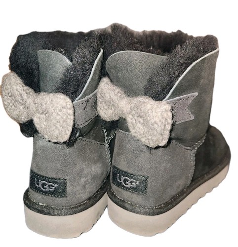 STIVALI DA DONNA UGG MINI BAILEY MAGLIA FIOCCO NERI USA 6 EU 37 UK 4 5 NUOVI SENZA ETICHETTE