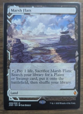 MTG Marsh Flats Non-Foil from Zendikar Rising Expeditions NM - Image 1 of 2