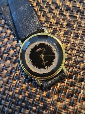 Позолоченные винтажные наручные часы Cornavin кварц. 33 мм новый BETTERY заменен  - Изображение 1 из 4