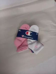 Champion Youth Quarter Socks 3Y-5Y 8_Pairs Script Logo Athletic Multicolor - Picture 1 of 3
