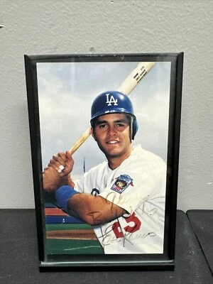 Vintage Los Angeles Dodgers Eric Karros Signed Photo 3.5x5.5 Autograph W/ Frame - Image 1 of 4