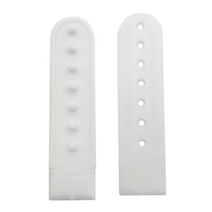 10 pares de cubierta de correa a presión, 7 orificios de plástico sombrero hebilla a presión, blanca - Imagen 1 de 2