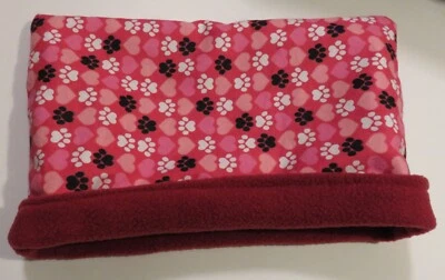 Bolsa de saco de dormir LG Pink Pawprints -14" cobayas/erizo/rata bolsa de unión Foto 1 de 3