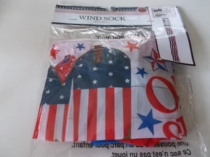 Patriotic Wind Sock OH MY STARS themed Hanging Decor Decorations 48" July 4th - Picture 1 of 3